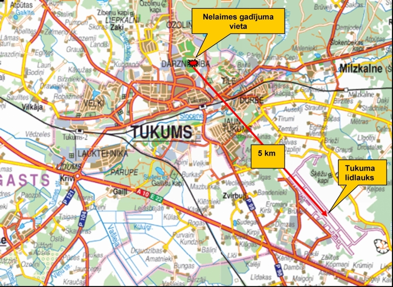 Aviācijas nelaimes gadījuma vieta