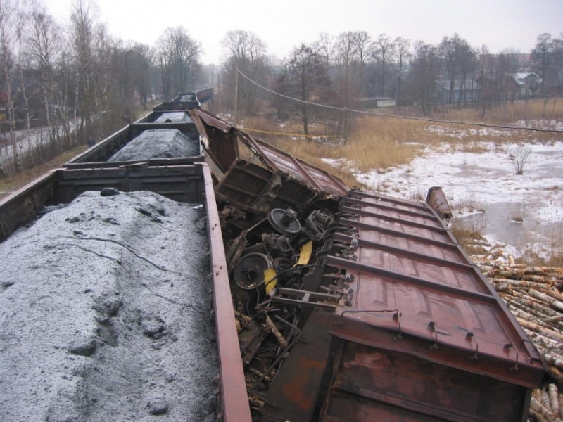 Divu manevru sastāvu sadursme  2008.gada 5.februārī, plkst. 3.17  Bolderājā  Rīgas brīvostas pārvaldes pievedceļā Nr. 100