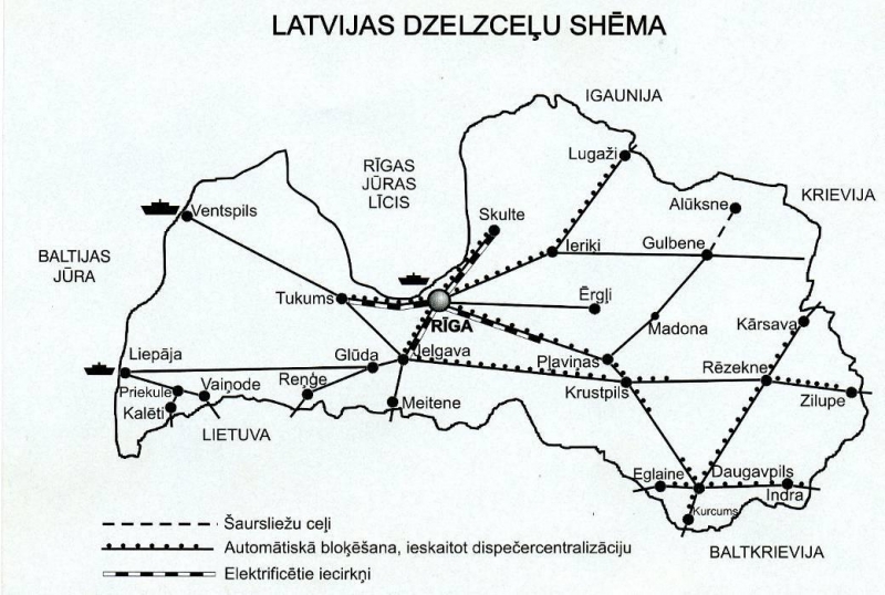 Latvijas dzelzceļu shēma